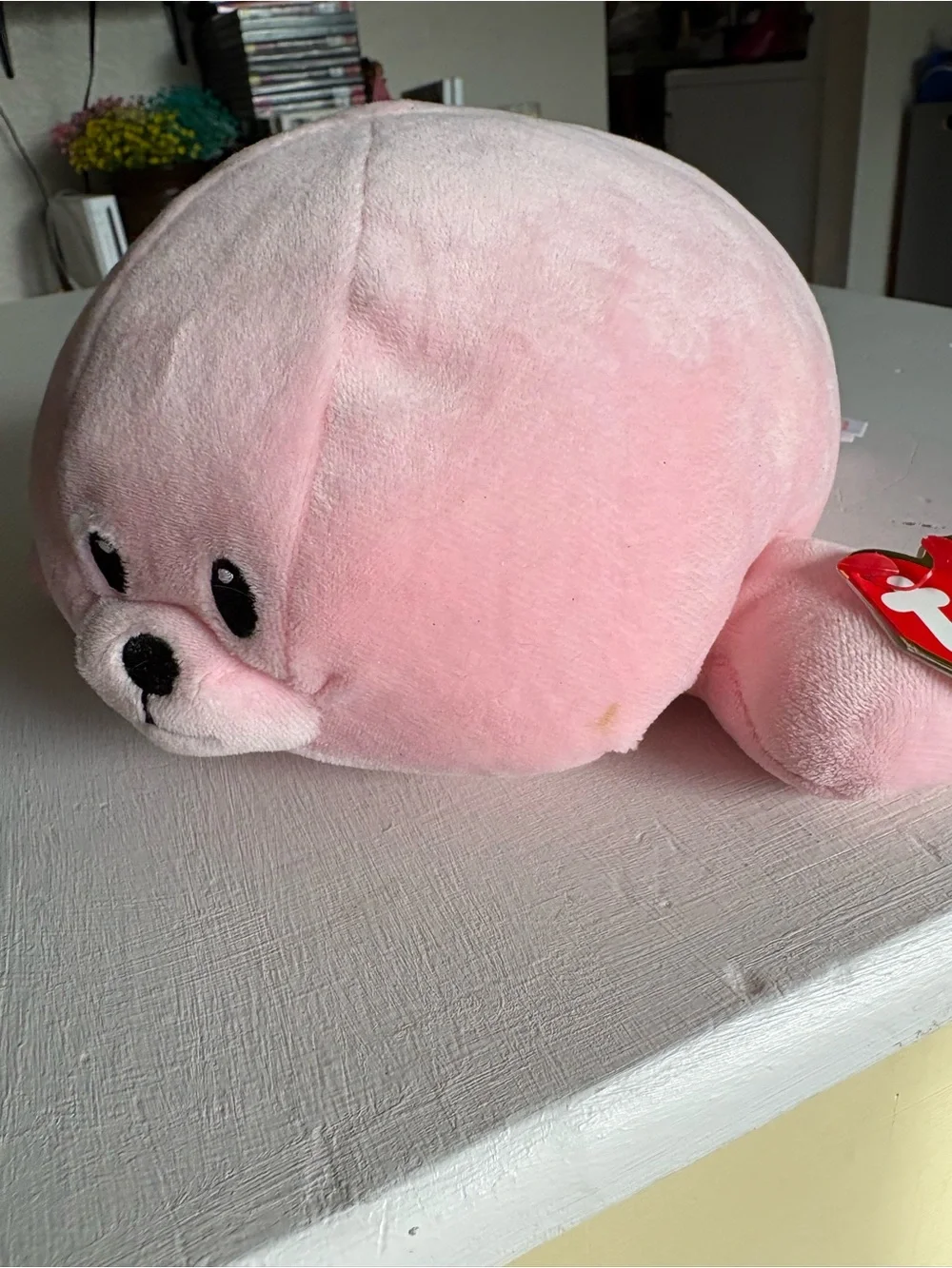 Ty Pink Seal Plush Stuffed Animal - Soft Cuddly Toy